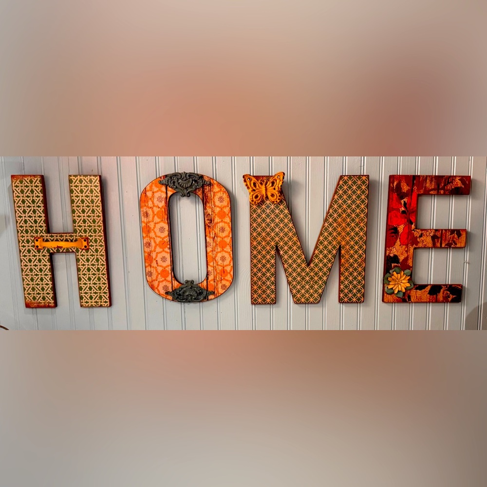 Colorful “HOME” Wall Decor